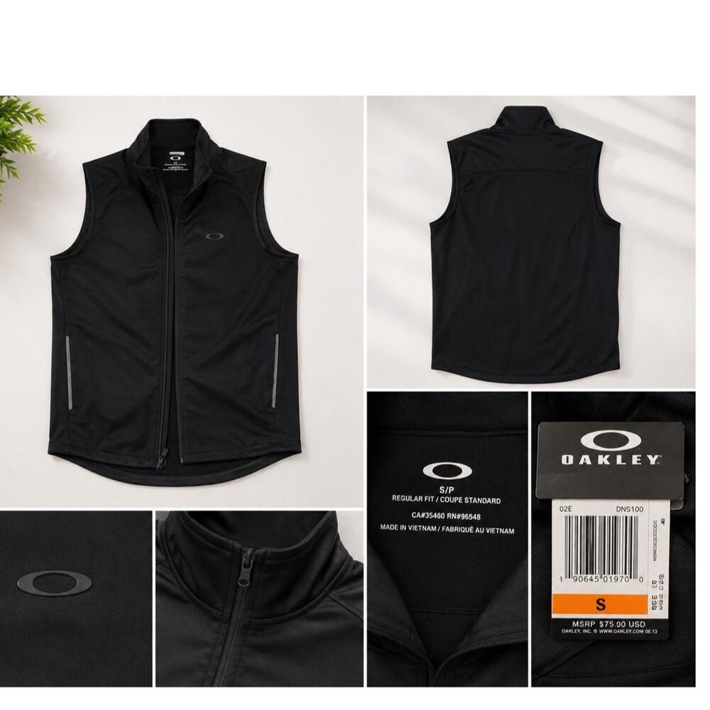 Oakley Black Sleeveless Performance Vest – Size S